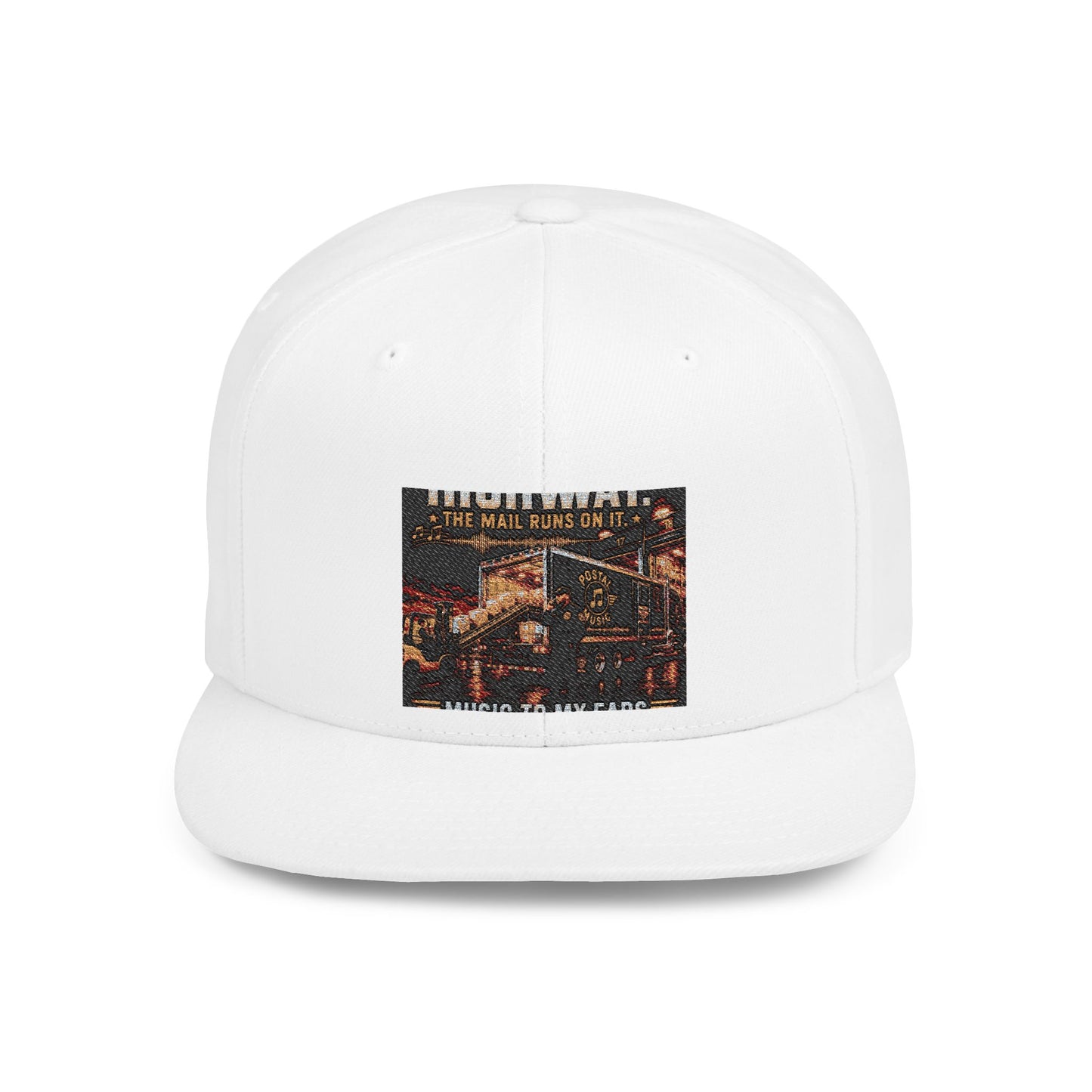 Postal Music — Music Is the Highway — Flat-Bill Snapback