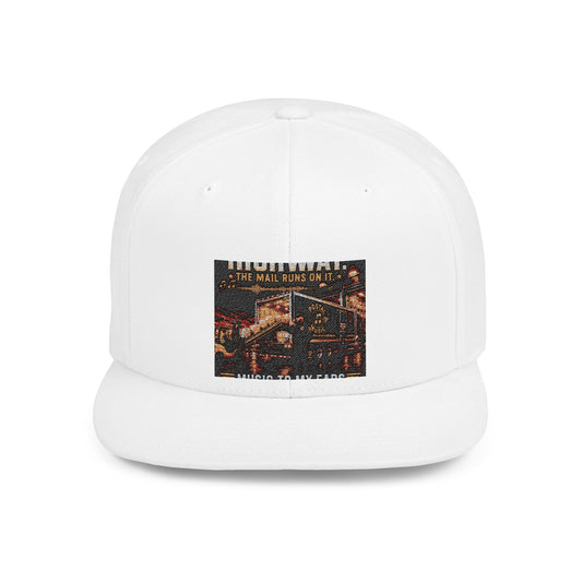 Postal Music — Music Is the Highway — Flat-Bill Snapback