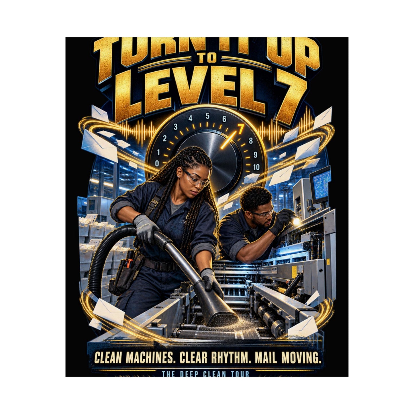 Postal Music - Turn It Up to Level 7 - Premium Matte Poster