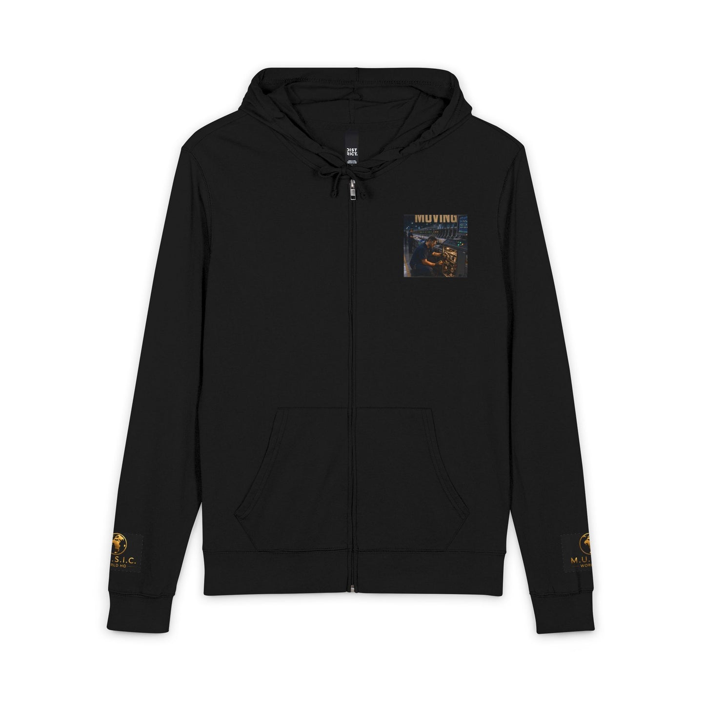 Postal Music — Keep the Message Moving — Full-Zip Hoodie