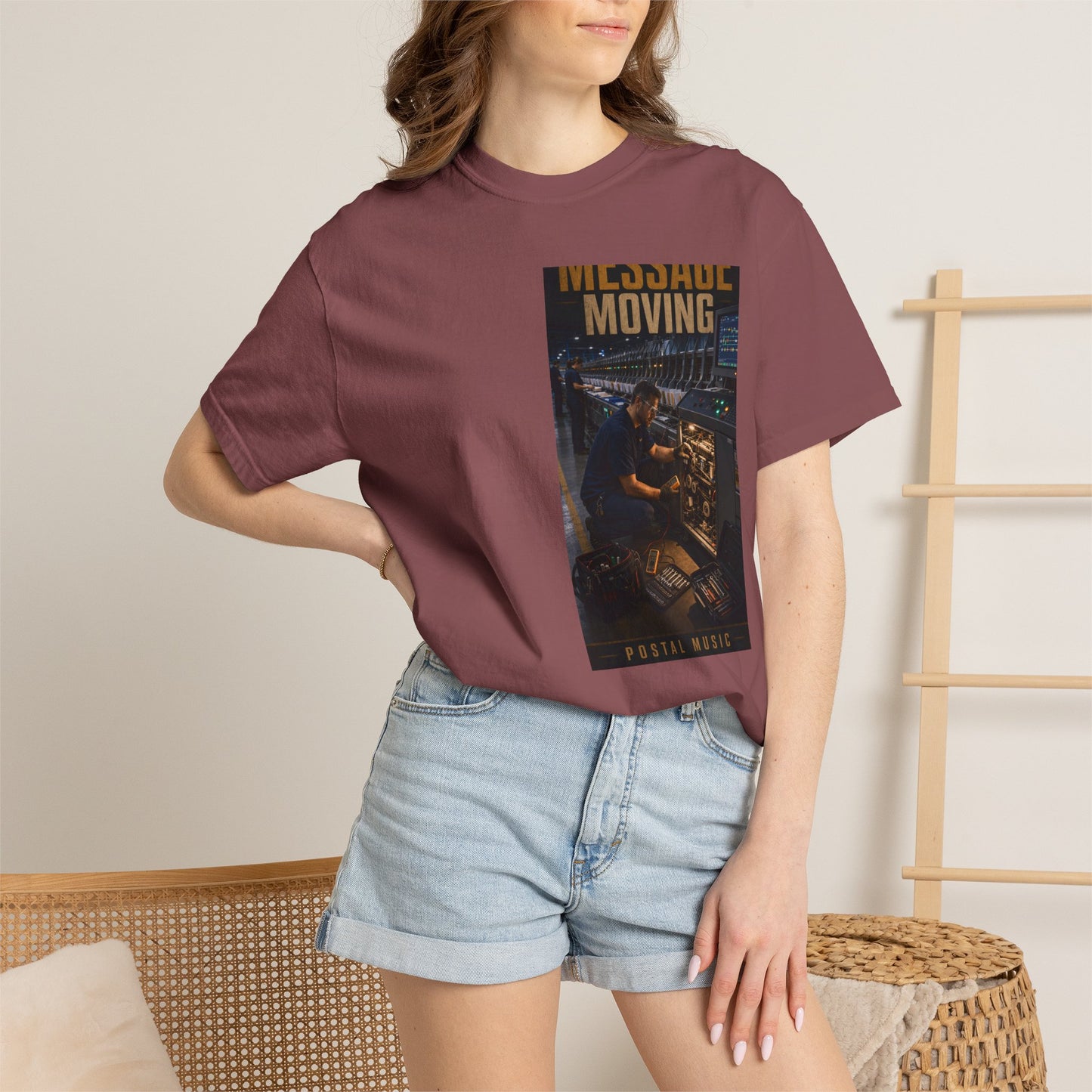 Postal Music — Keep the Message Moving — Garment-Dyed T-Shirt
