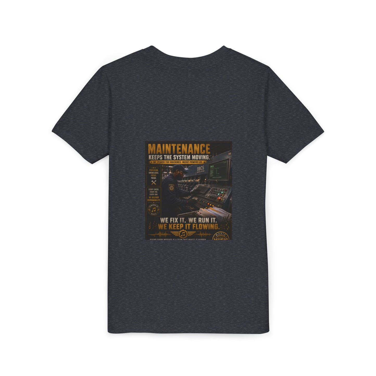 Postal Music — Maintenance Keeps the System Moving — Youth T-Shirt