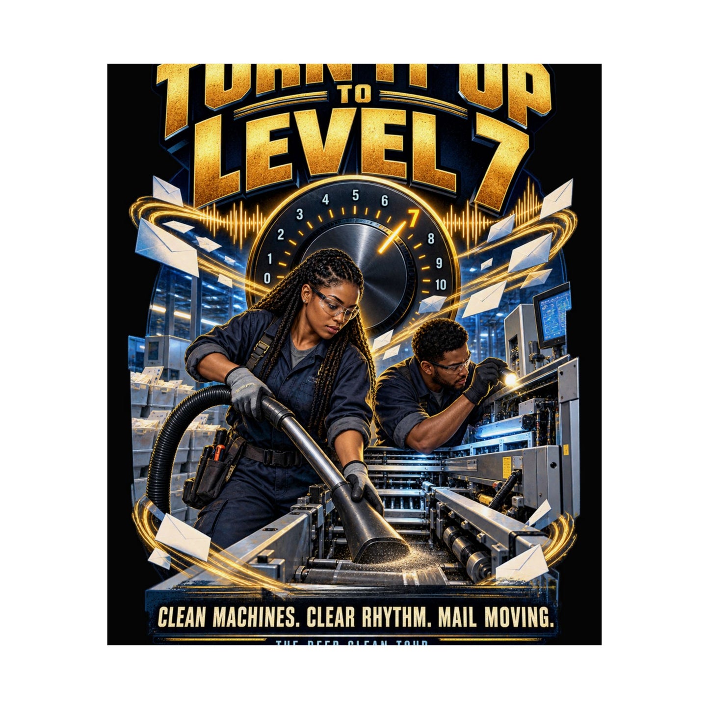 Postal Music - Turn It Up to Level 7 - Premium Matte Poster