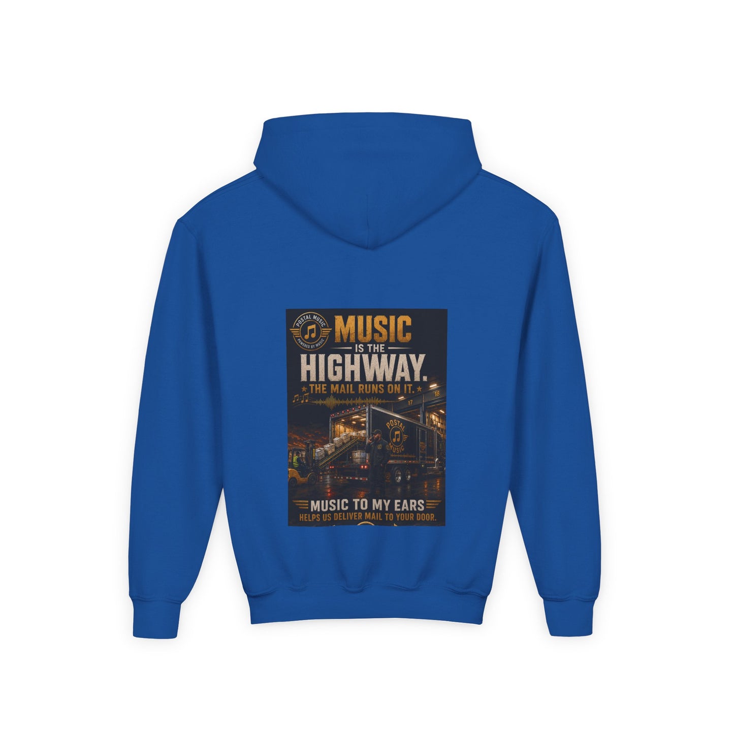 Postal Music — Music Is the Highway — Youth Hoodie