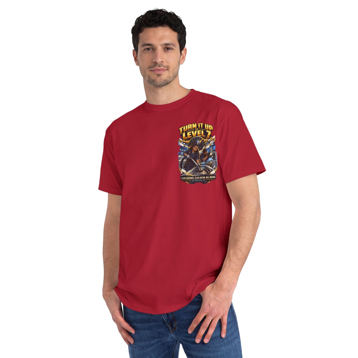 Postal Music - Turn It Up to Level 7 - Organic Cotton T-Shirt