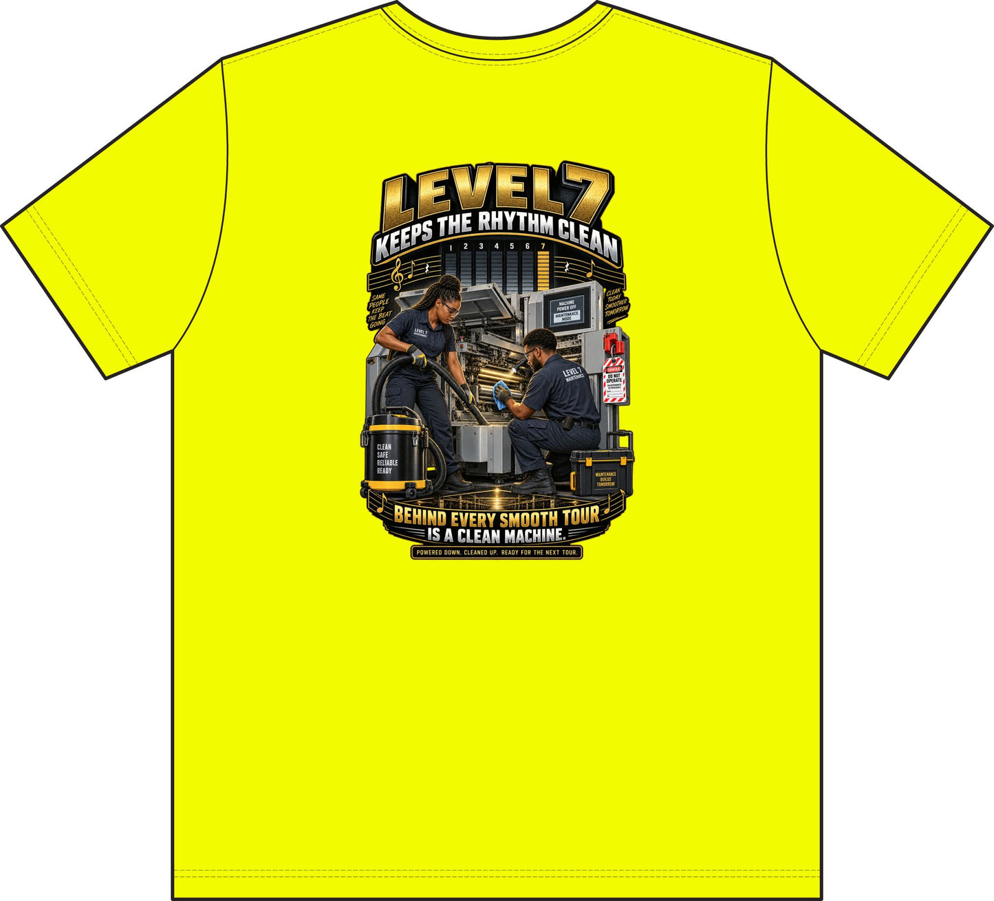Postal Music - Level 7 Keeps the Rhythm Clean - Workwear Pocket T-Shirt