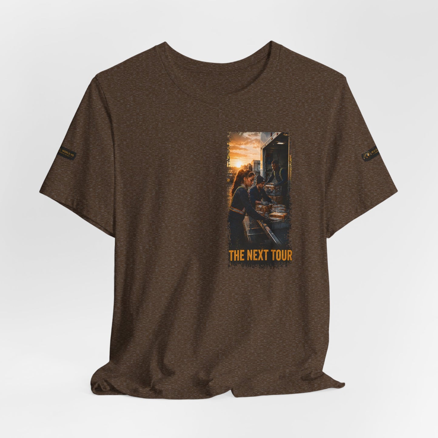 Postal Music — The Next Tour Premium Unisex T-Shirt — Color Group 3 of 11