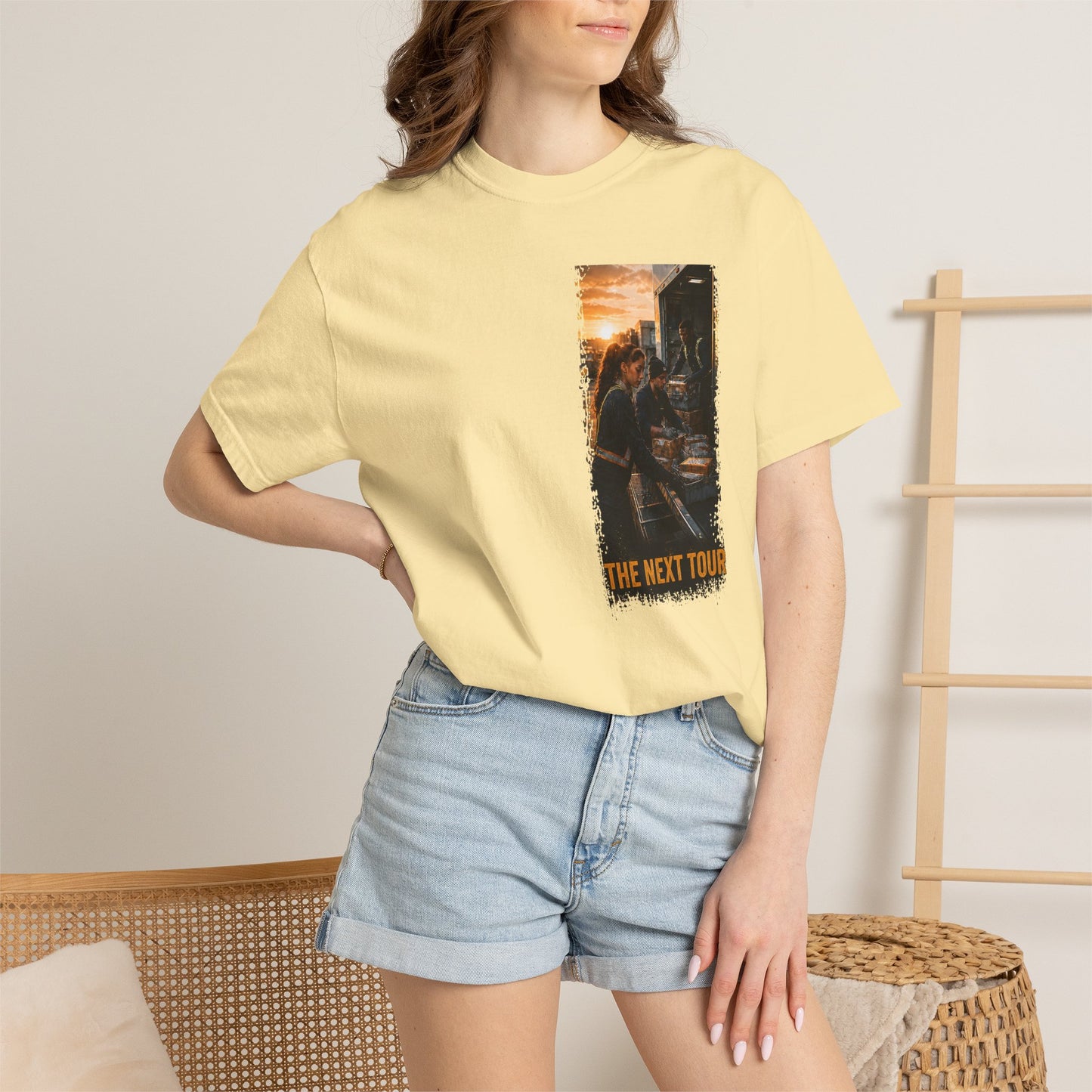 Postal Music — The Next Tour Garment-Dyed T-Shirt — Color Group 1 of 4