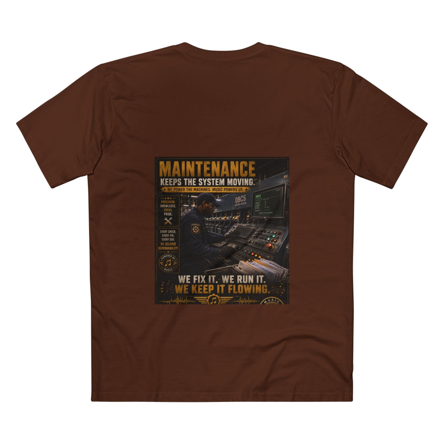 Postal Music — Maintenance Keeps the System Moving — Streetwear T-Shirt