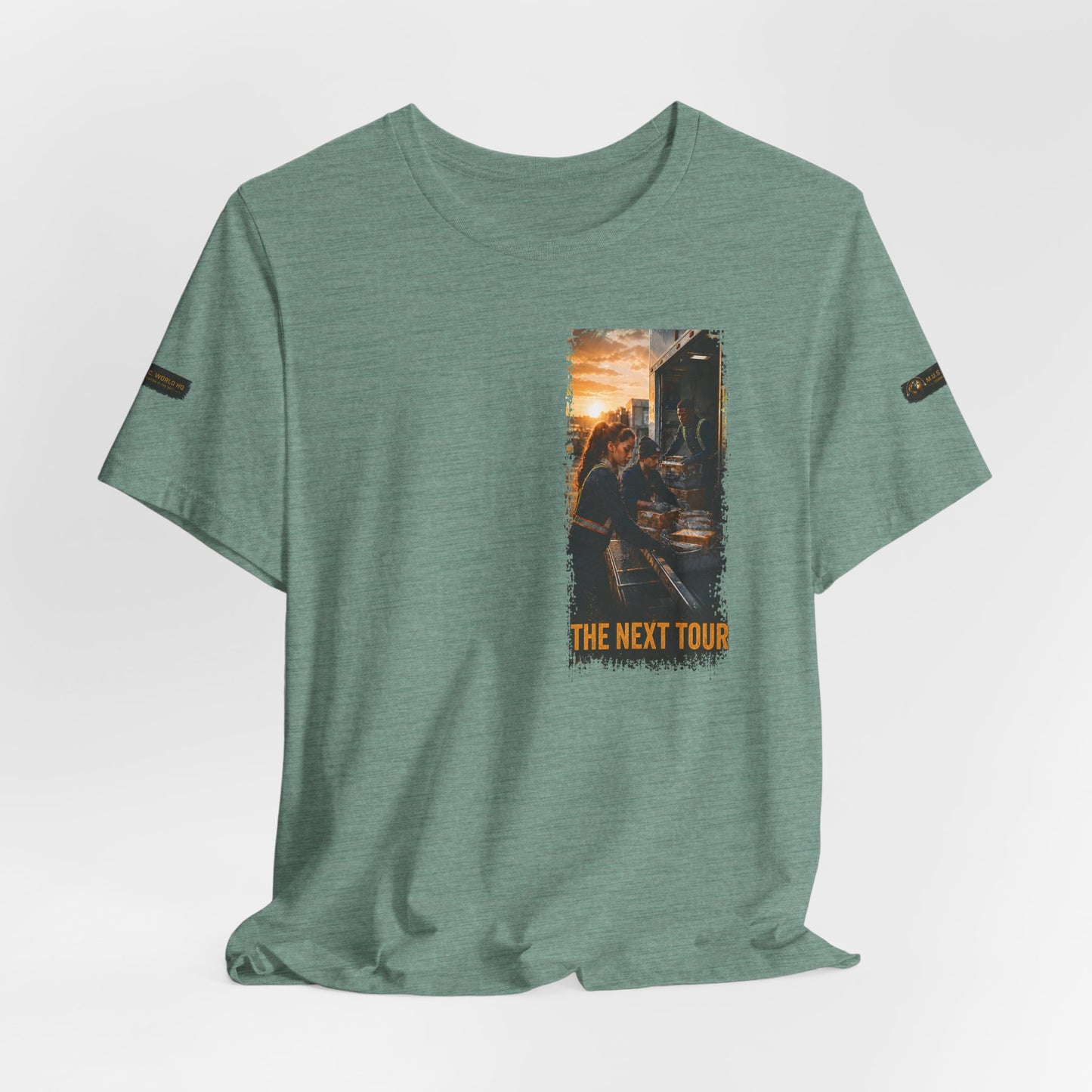 Postal Music — The Next Tour Premium Unisex T-Shirt — Color Group 4 of 11