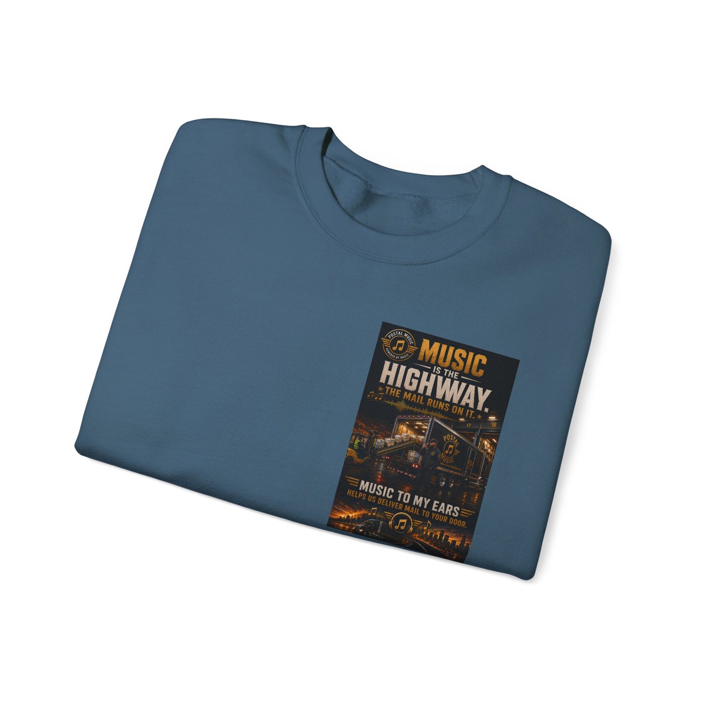 Postal Music — Music Is the Highway — Core Crewneck Sweatshirt