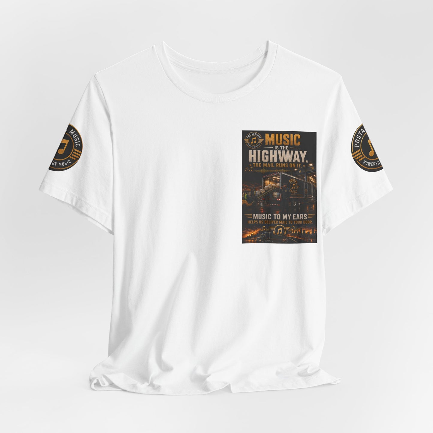 Postal Music — Music Is the Highway — Premium Unisex T-Shirt