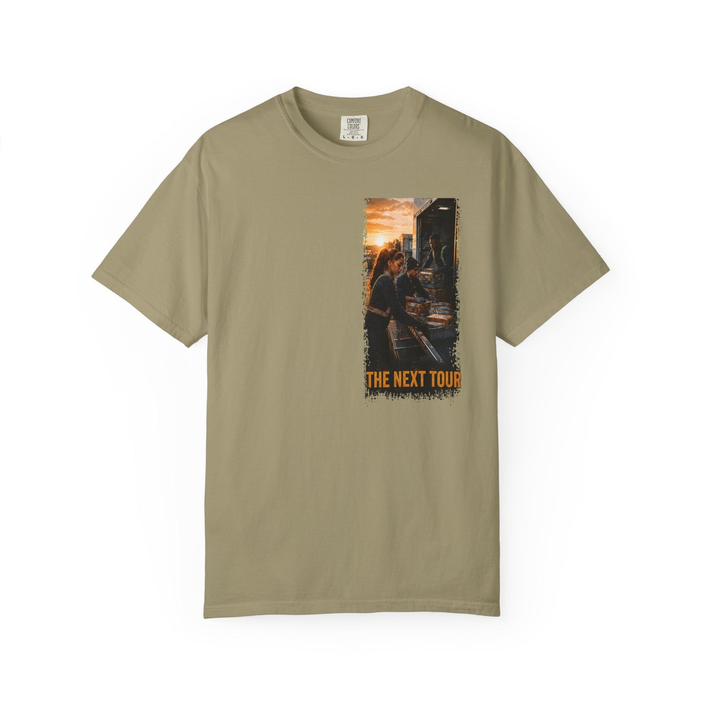Postal Music — The Next Tour Garment-Dyed T-Shirt — Color Group 3 of 4
