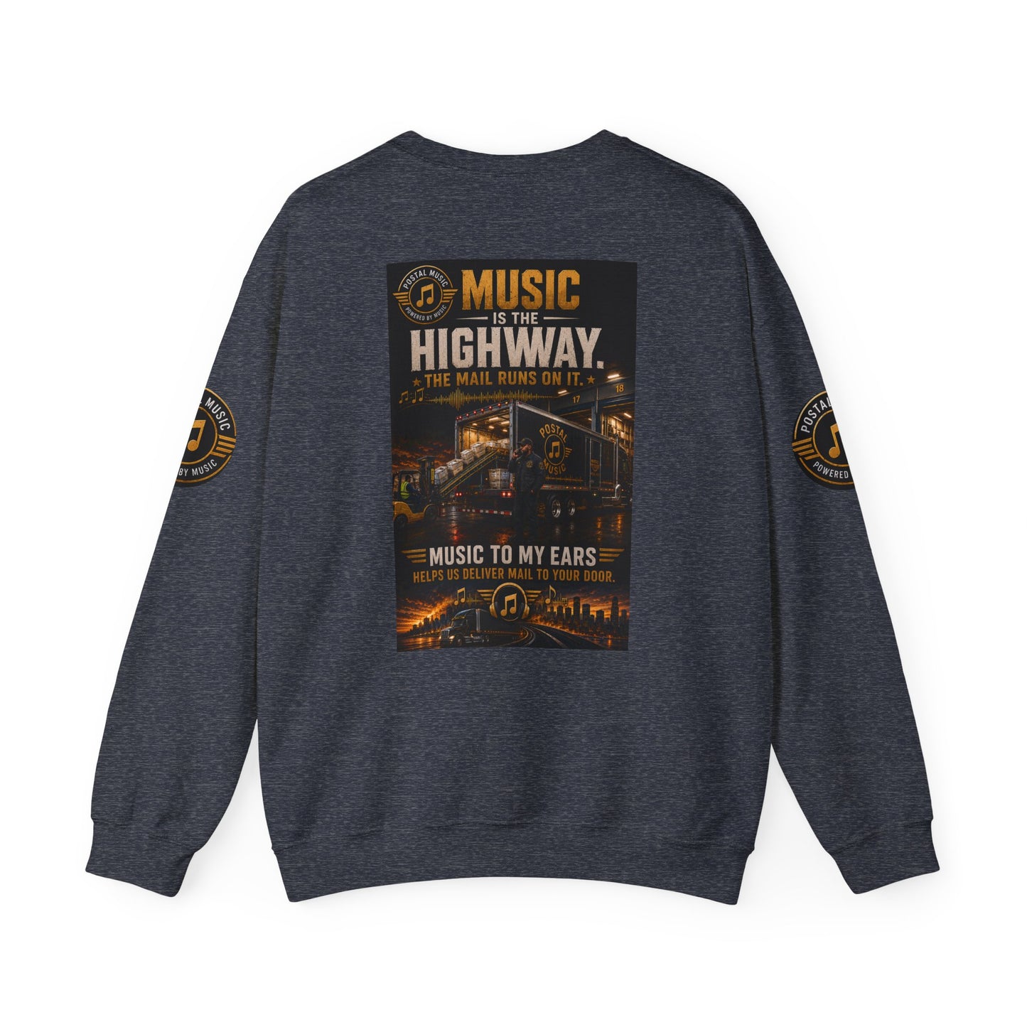 Postal Music — Music Is the Highway — Core Crewneck Sweatshirt