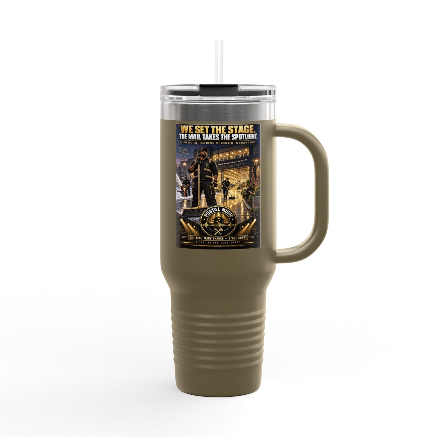 Postal Music - We Set the Stage - Insulated Travel Mug 40oz