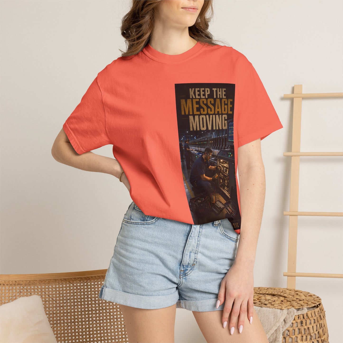 Postal Music — Keep the Message Moving — Garment-Dyed T-Shirt
