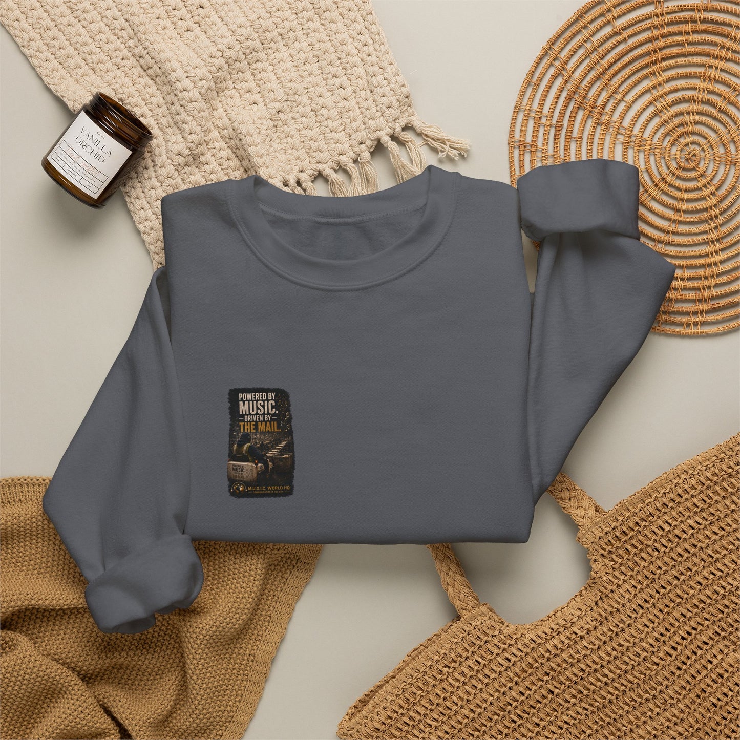 Postal Music - Powered by Music Crewneck Sweatshirt - Colorways A