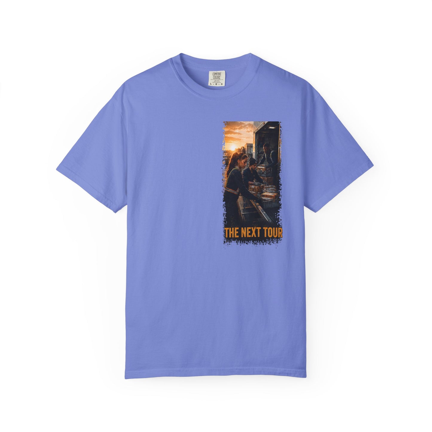 Postal Music — The Next Tour Garment-Dyed T-Shirt — Color Group 2 of 4