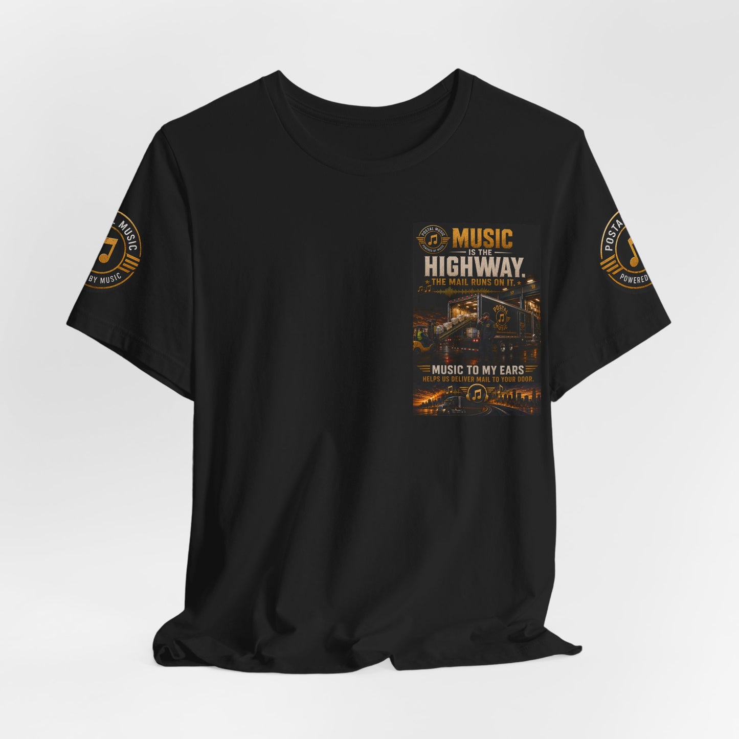 Postal Music — Music Is the Highway — Premium Unisex T-Shirt