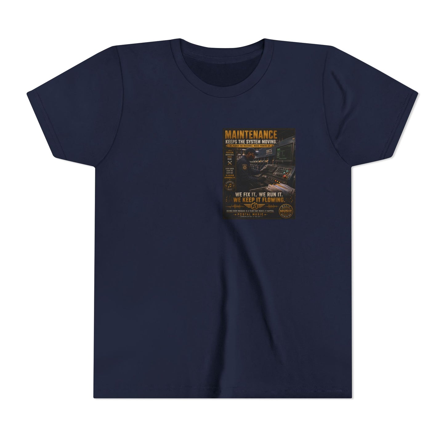 Postal Music — Maintenance Keeps the System Moving — Youth T-Shirt