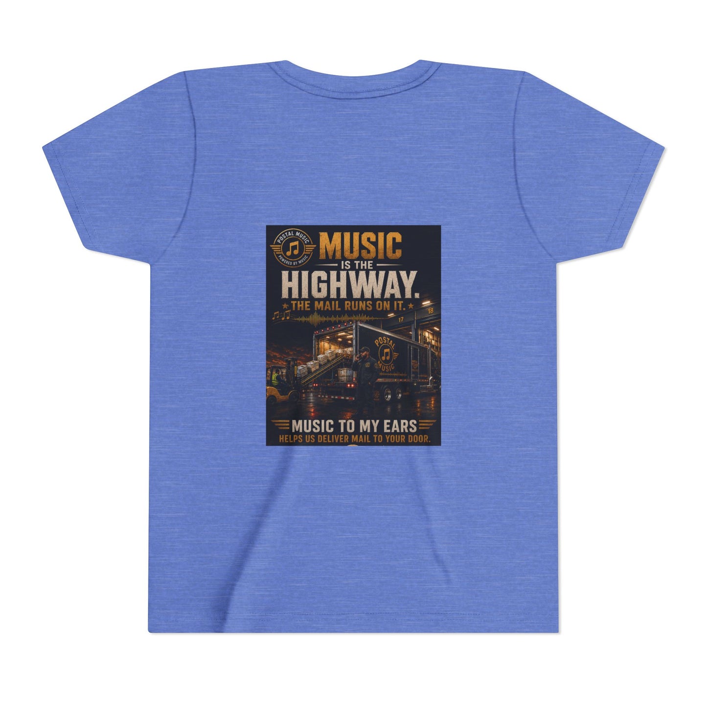 Postal Music — Music Is the Highway — Youth T-Shirt