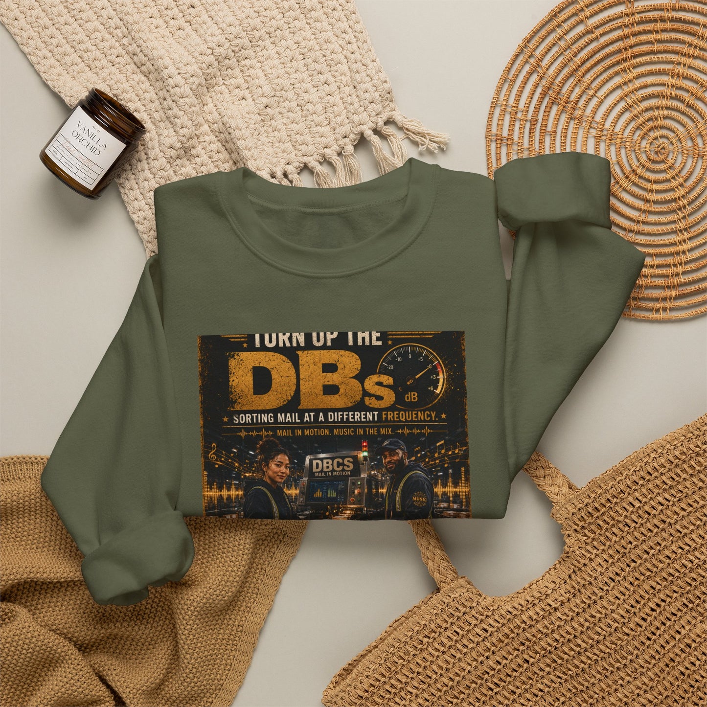 Turn Up the DBs — Men's Crewneck Sweatshirt (Jogger Set Top)