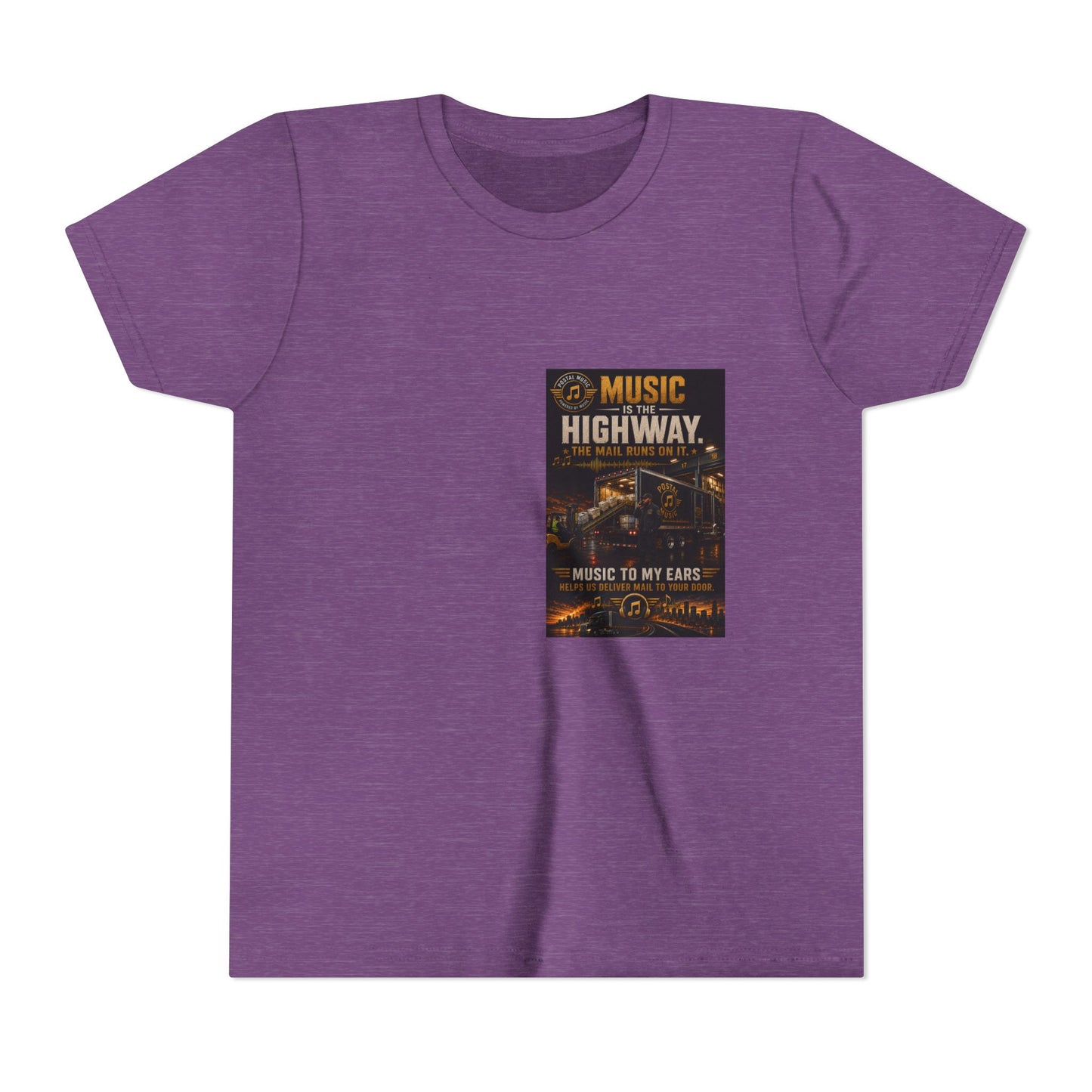 Postal Music — Music Is the Highway — Youth T-Shirt