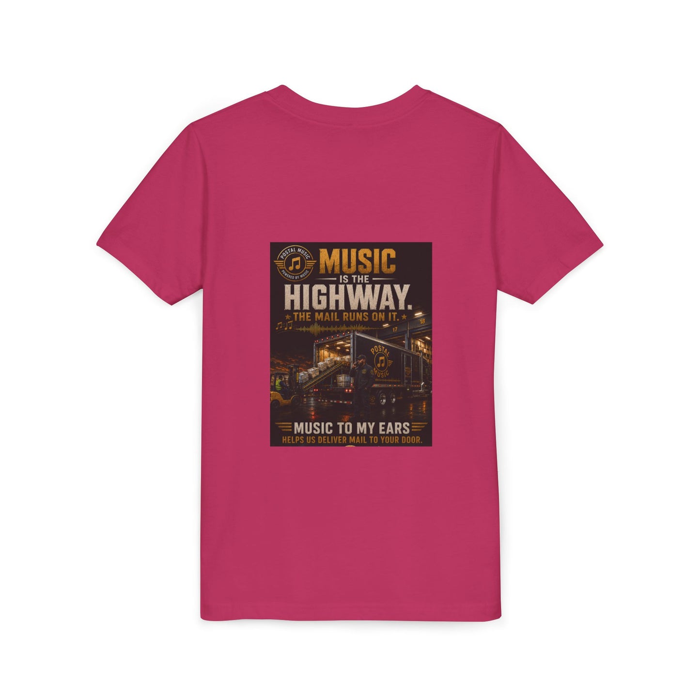 Postal Music — Music Is the Highway — Youth T-Shirt