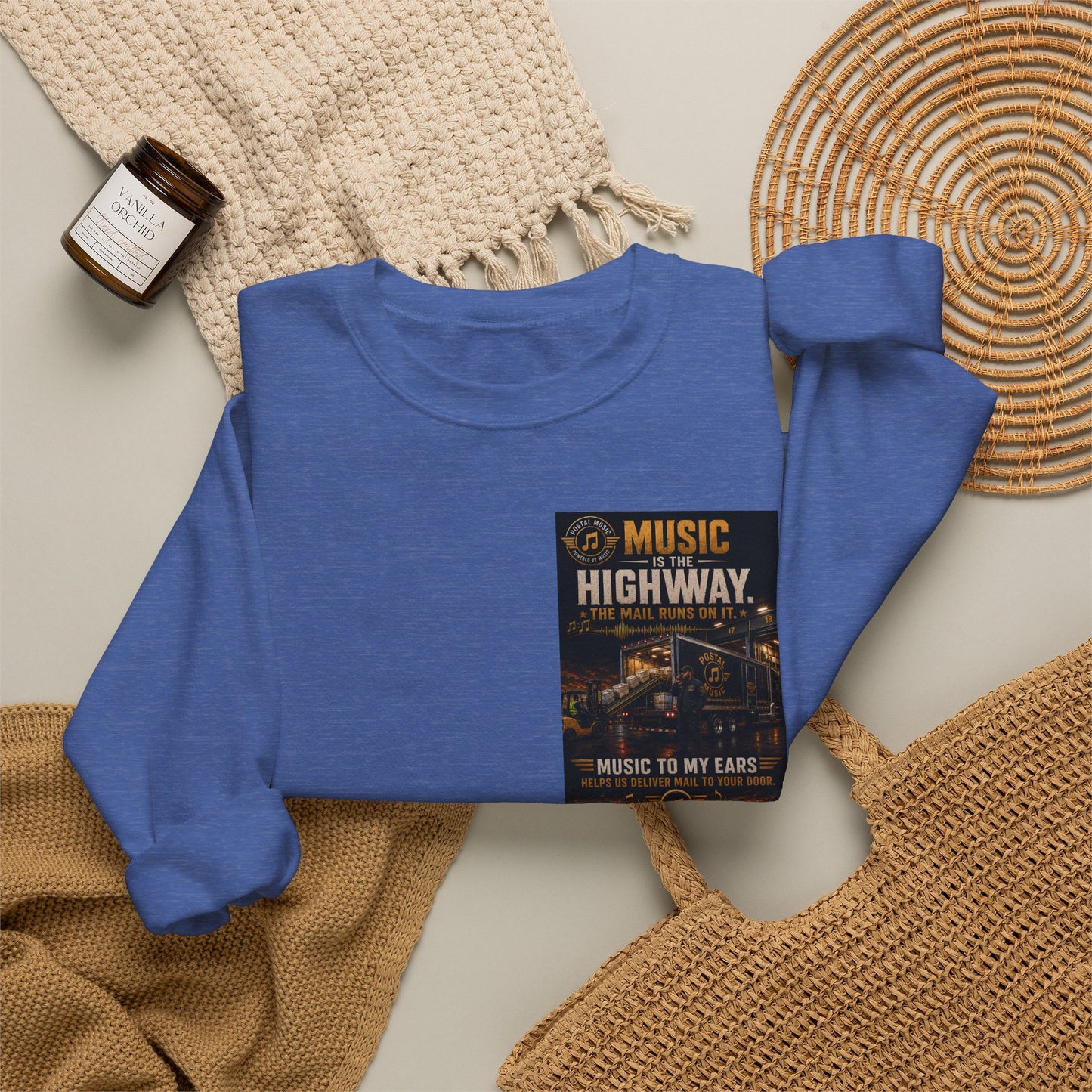 Postal Music — Music Is the Highway — Core Crewneck Sweatshirt