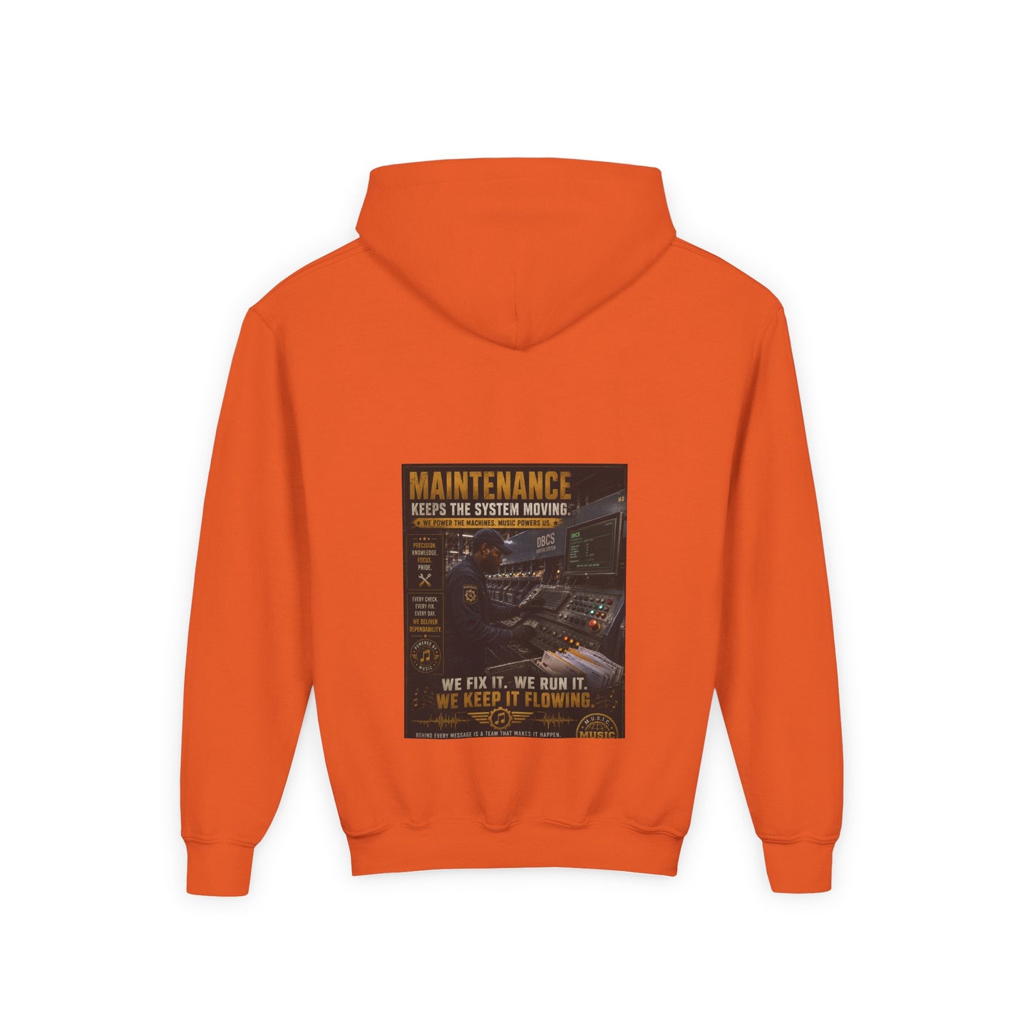 Postal Music — Maintenance Keeps the System Moving — Youth Hoodie