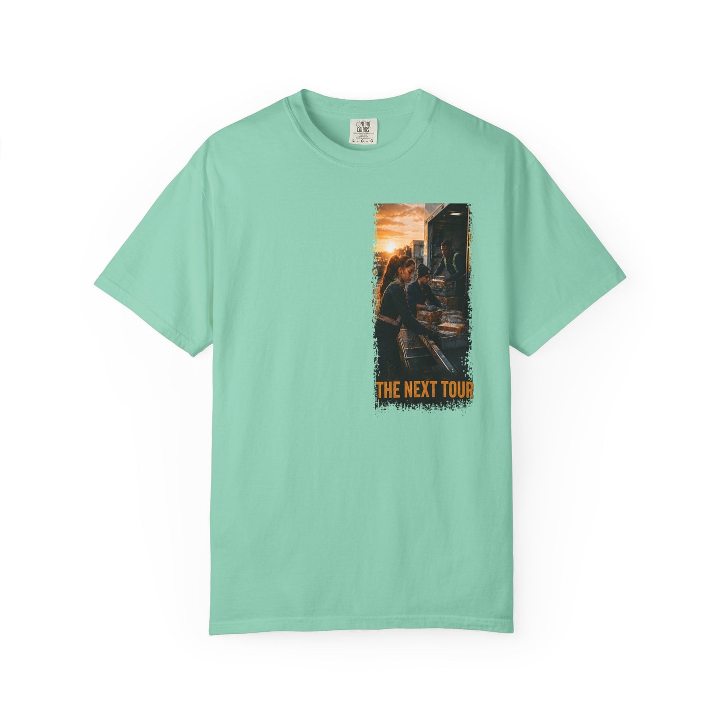Postal Music — The Next Tour Garment-Dyed T-Shirt — Color Group 3 of 4
