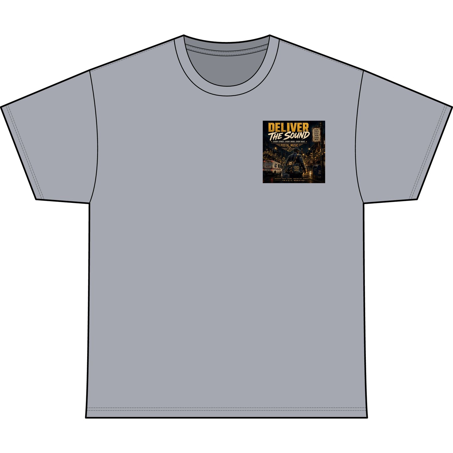 Postal Music — Deliver the Sound — Heavyweight T-Shirt