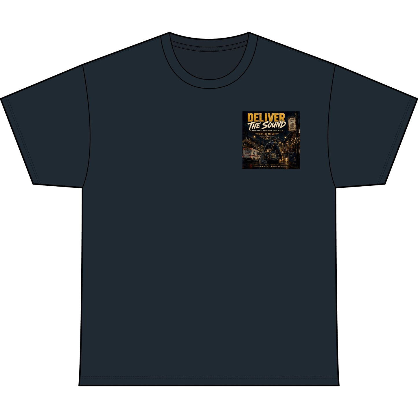 Postal Music — Deliver the Sound — Heavyweight T-Shirt