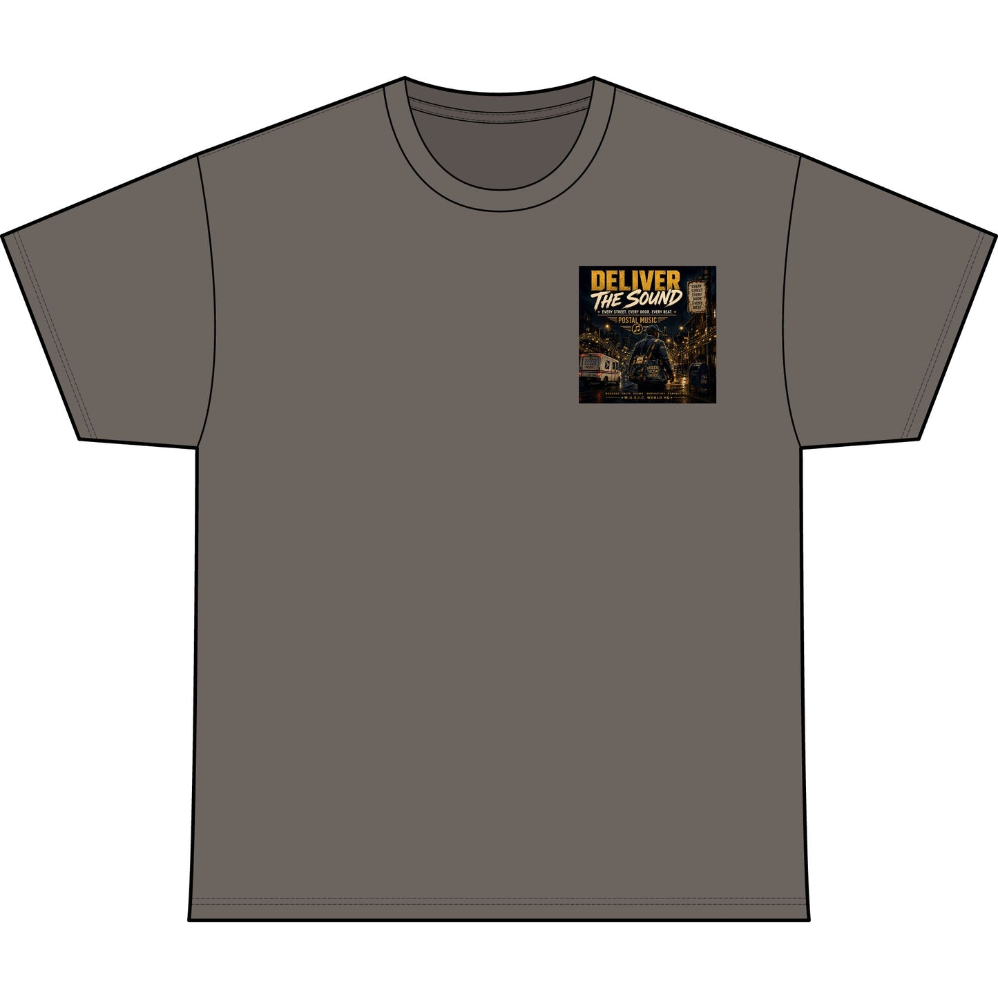Postal Music — Deliver the Sound — Heavyweight T-Shirt
