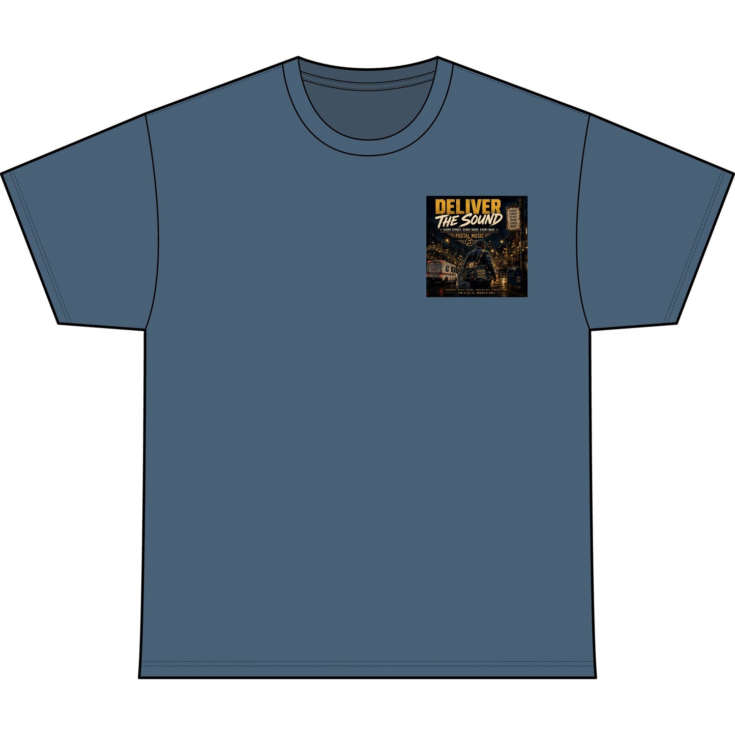 Postal Music — Deliver the Sound — Heavyweight T-Shirt