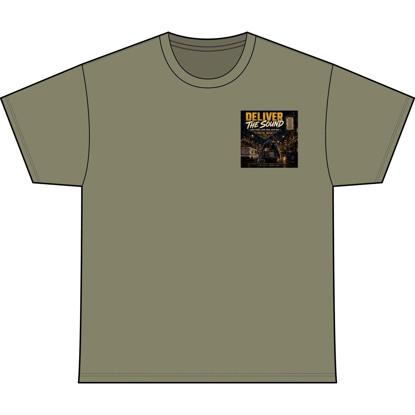 Postal Music — Deliver the Sound — Heavyweight T-Shirt