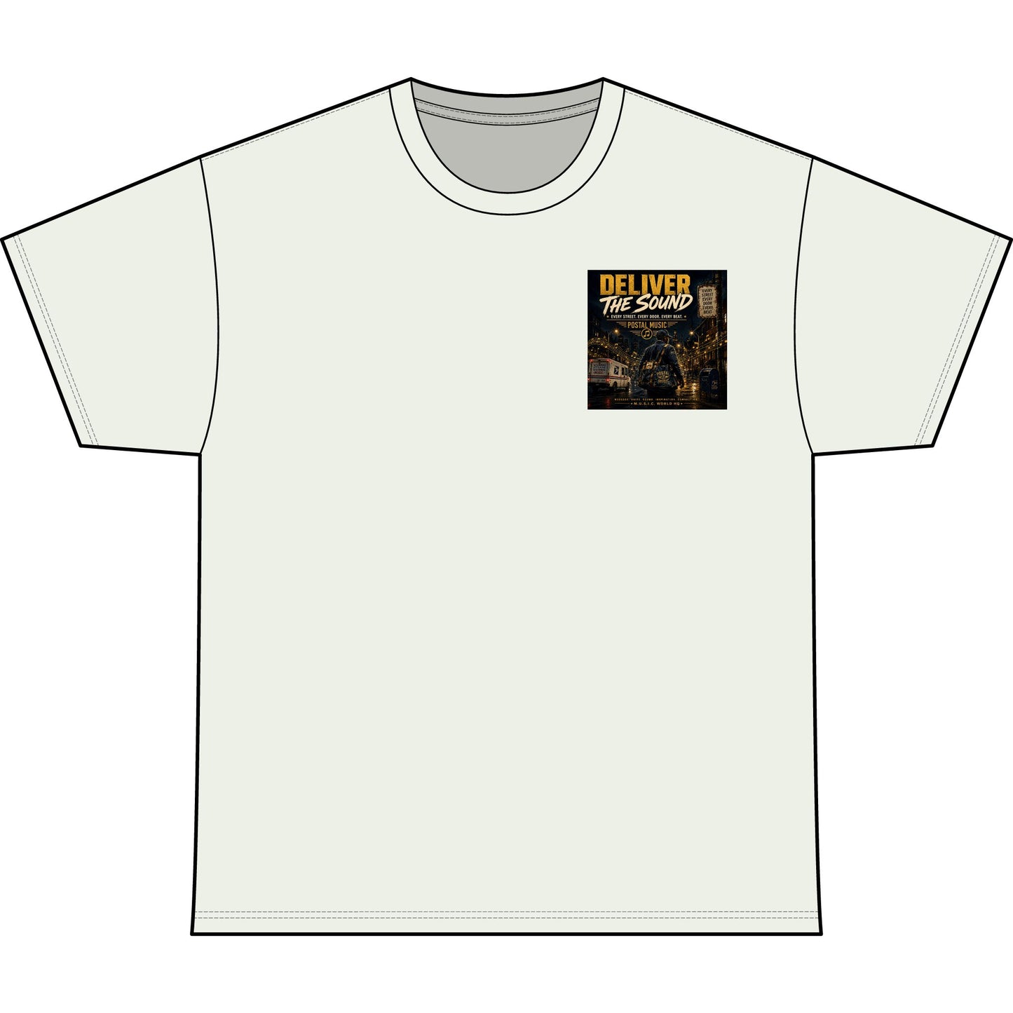 Postal Music — Deliver the Sound — Heavyweight T-Shirt