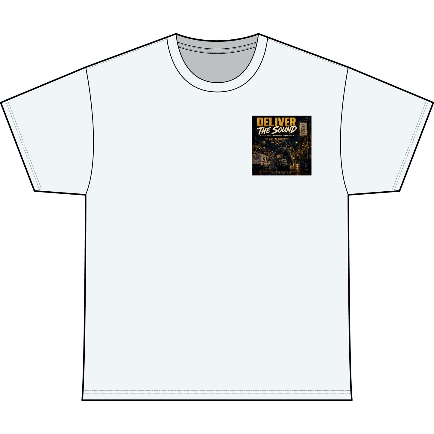 Postal Music — Deliver the Sound — Heavyweight T-Shirt