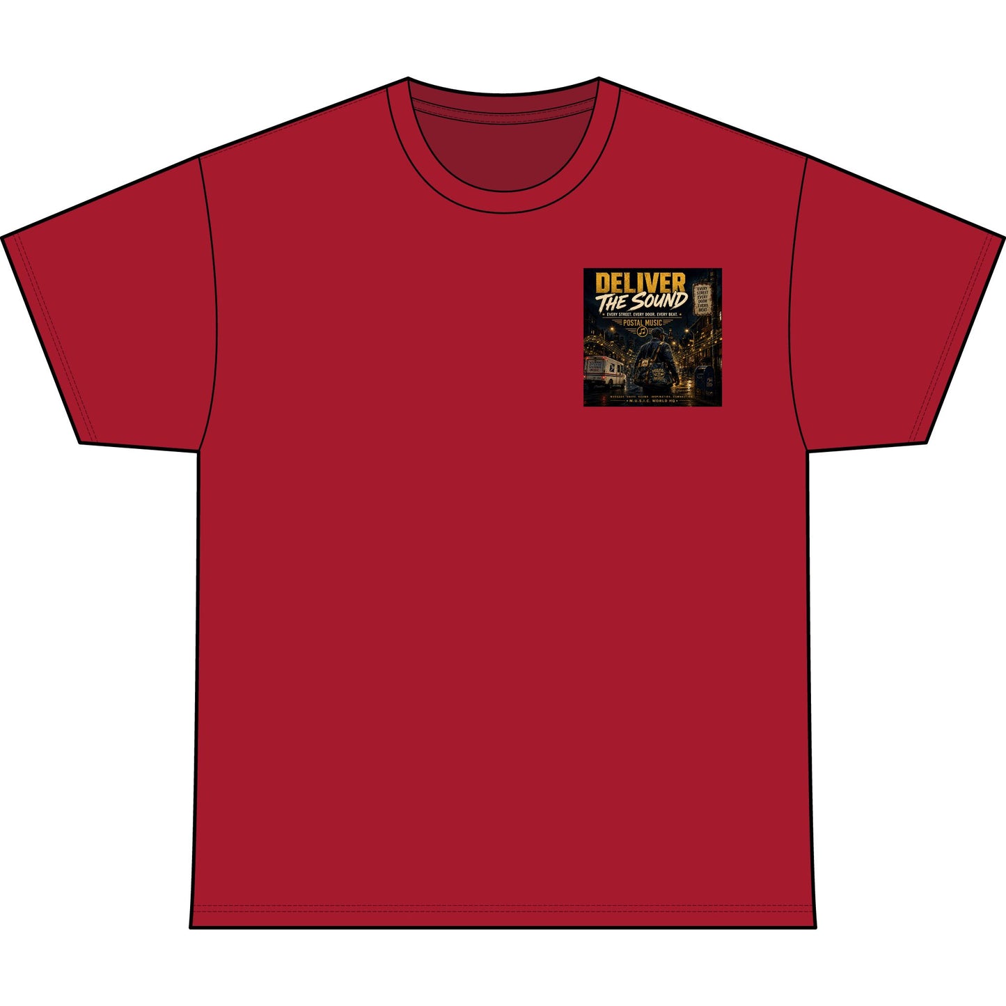 Postal Music — Deliver the Sound — Heavyweight T-Shirt