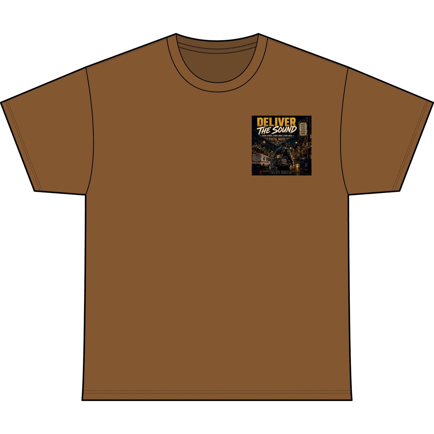 Postal Music — Deliver the Sound — Heavyweight T-Shirt