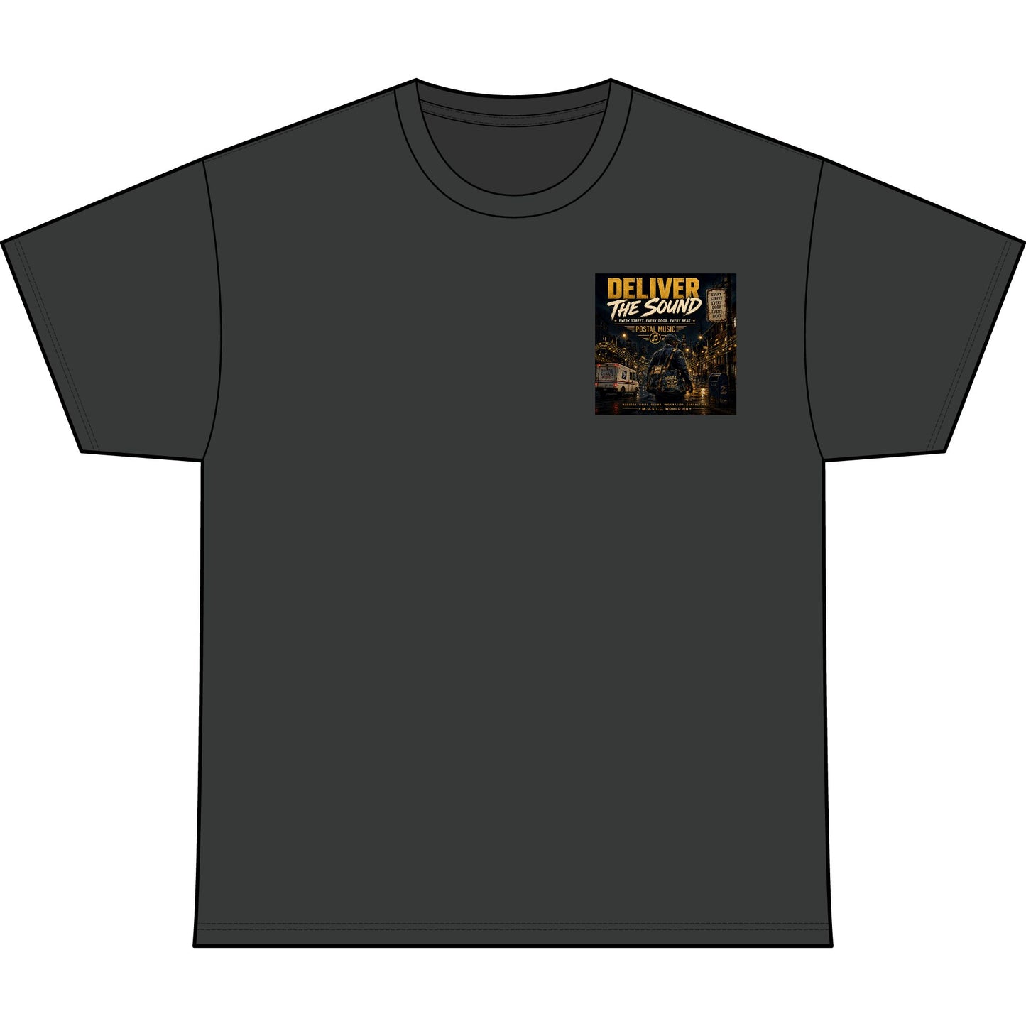 Postal Music — Deliver the Sound — Heavyweight T-Shirt