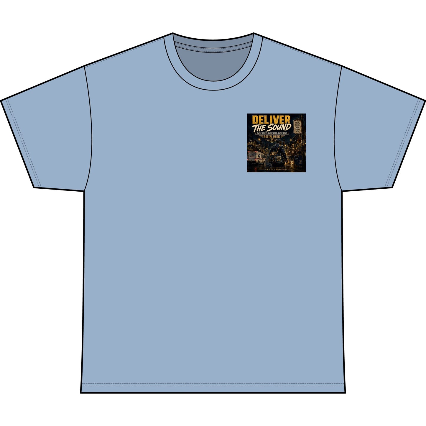 Postal Music — Deliver the Sound — Heavyweight T-Shirt
