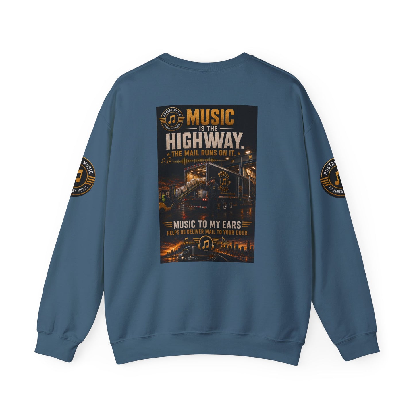 Postal Music — Music Is the Highway — Core Crewneck Sweatshirt