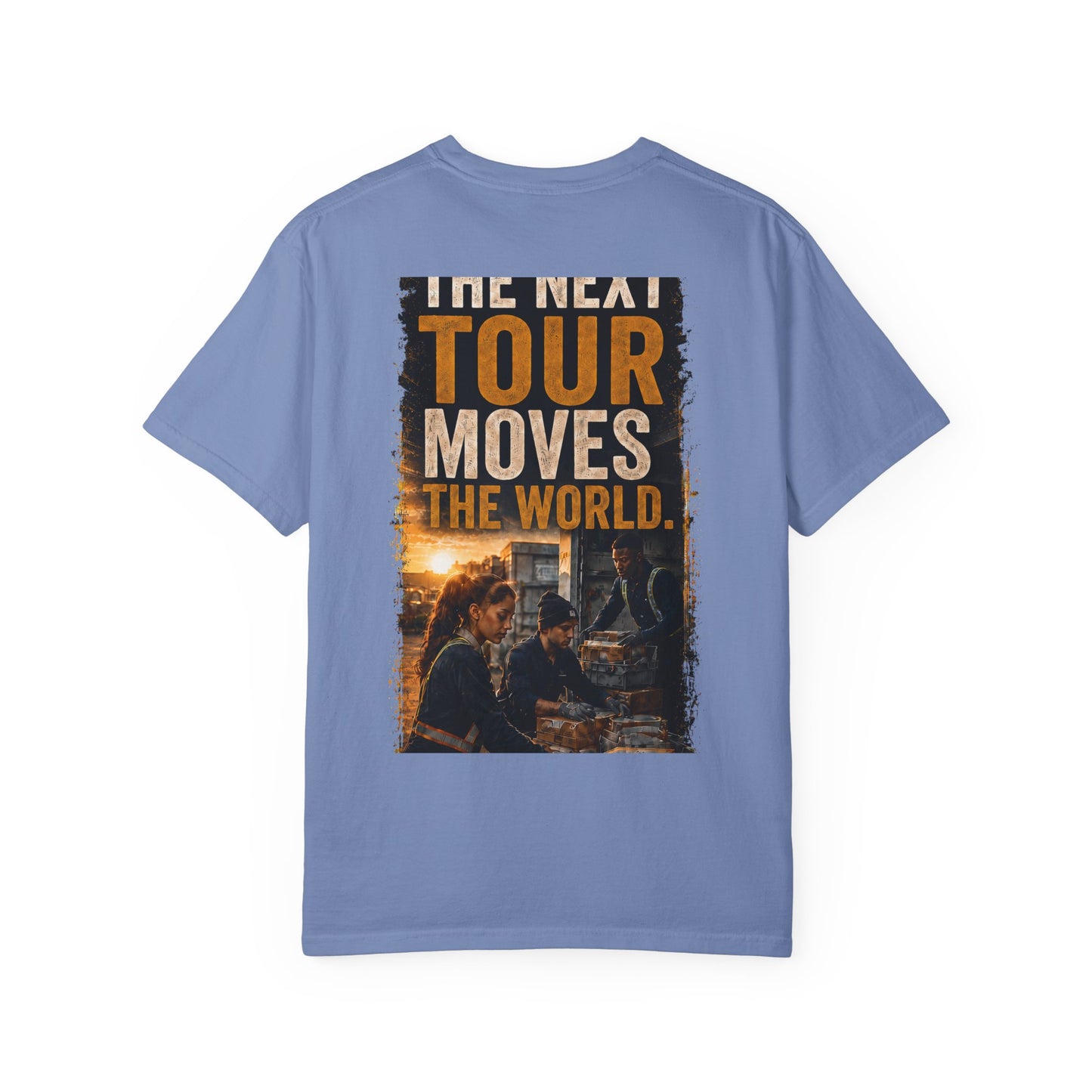 Postal Music — The Next Tour Garment-Dyed T-Shirt — Color Group 4 of 4