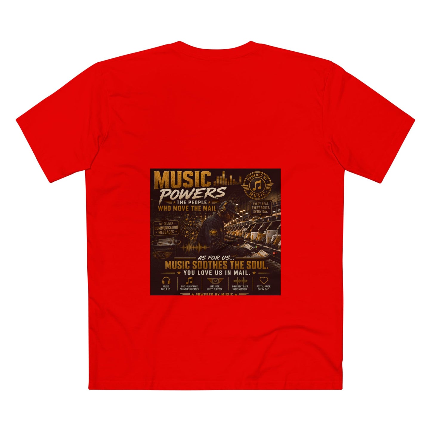 Postal Music — Music Powers the People — Streetwear T-Shirt