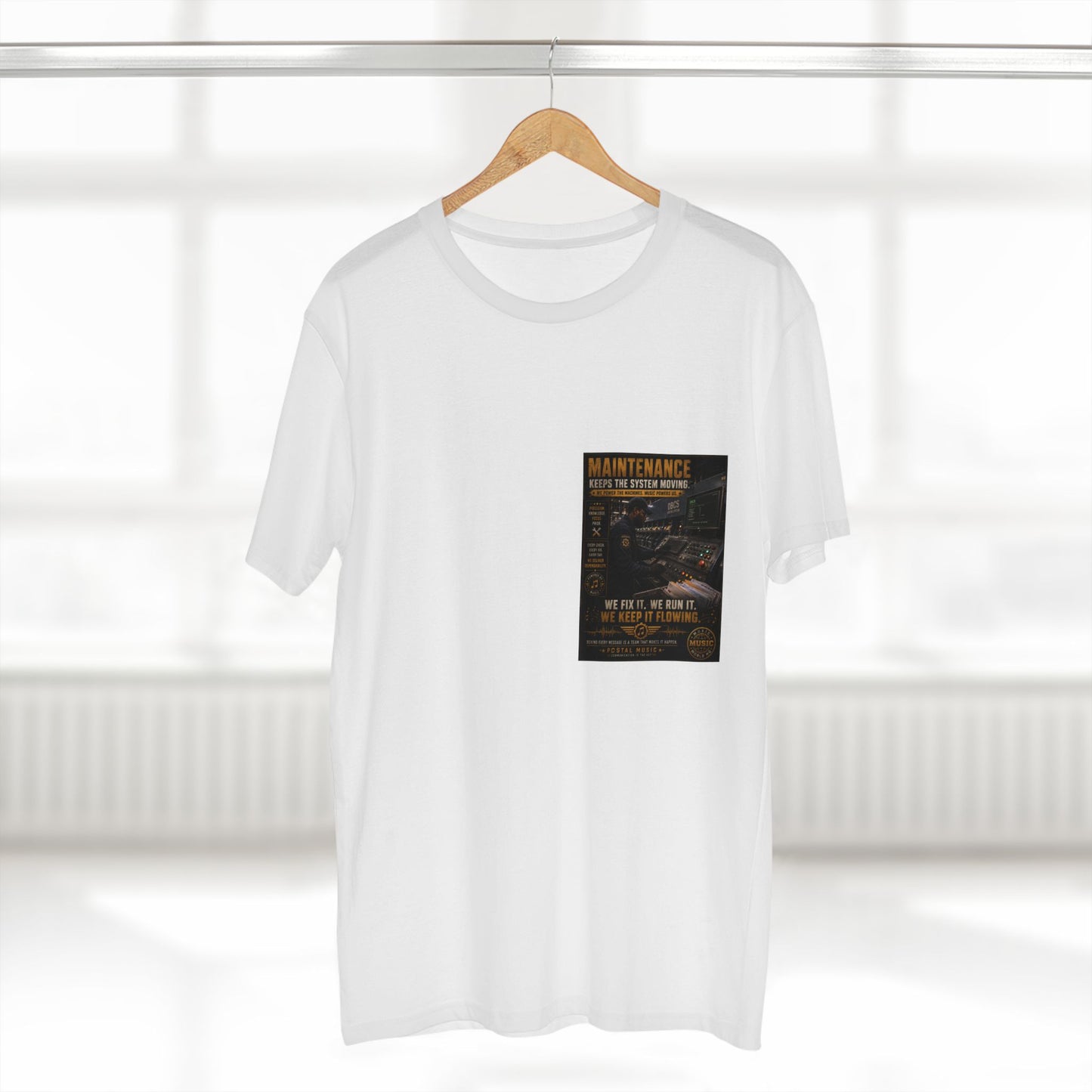 Postal Music — Maintenance Keeps the System Moving — Streetwear T-Shirt