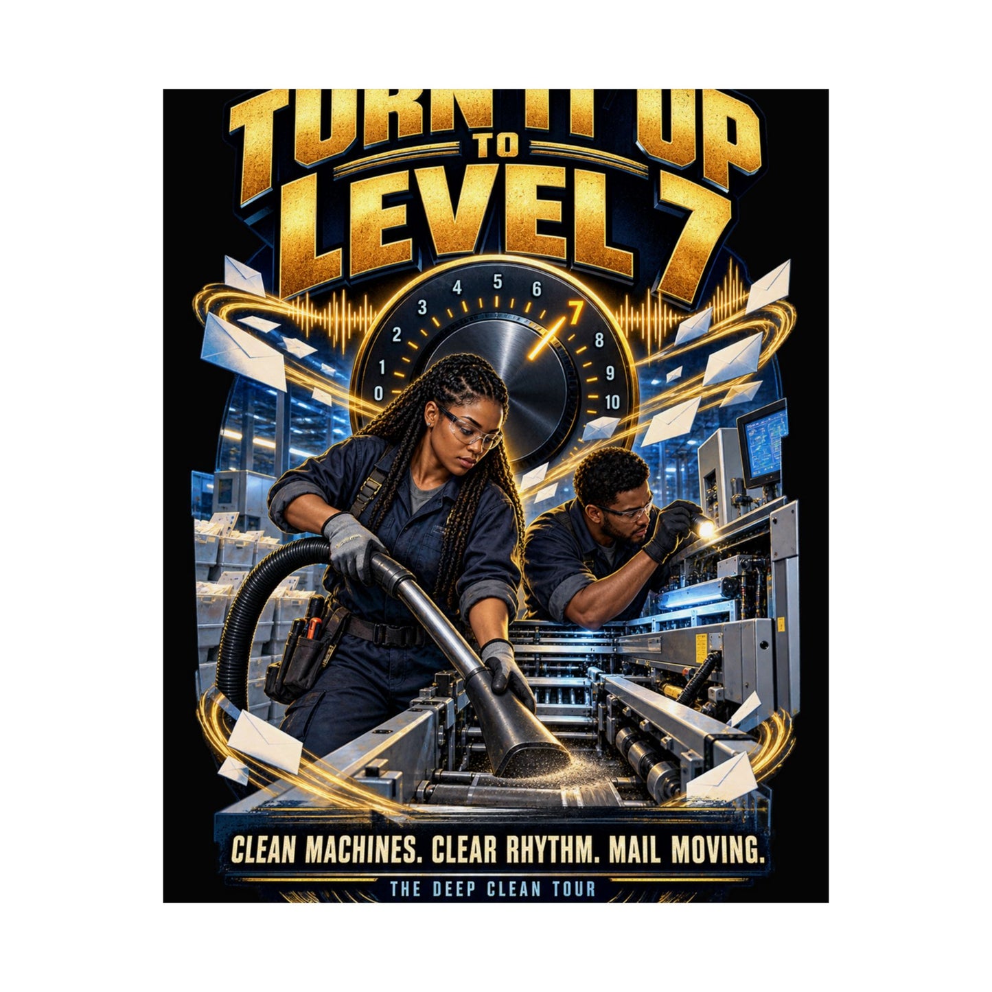 Postal Music - Turn It Up to Level 7 - Premium Matte Poster