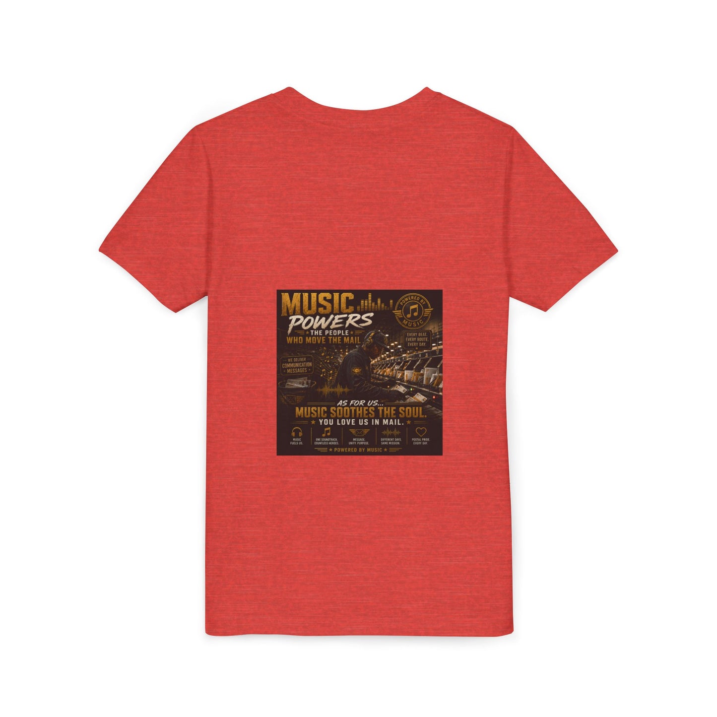 Postal Music — Music Powers the People — Youth T-Shirt