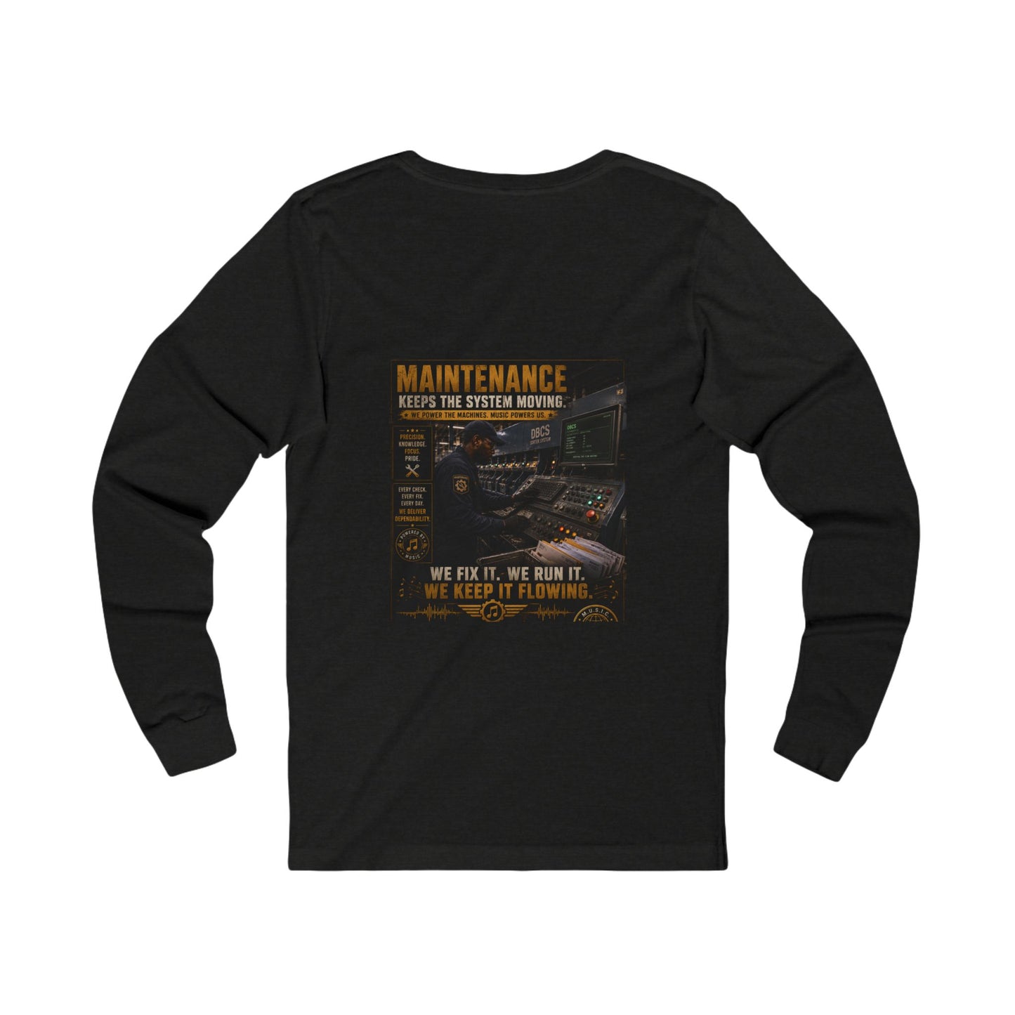 Postal Music — Maintenance Keeps the System Moving — Long-Sleeve T-Shirt