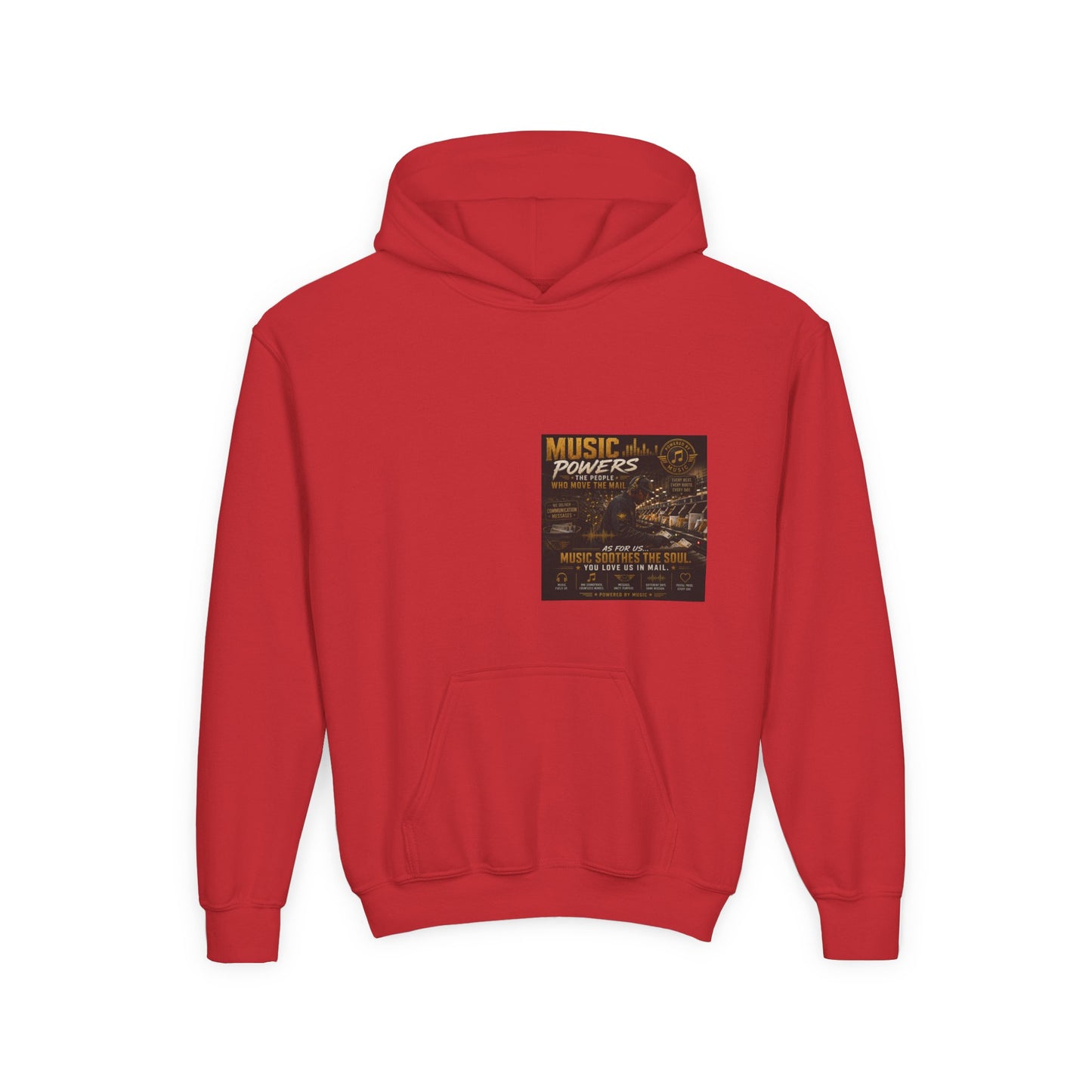 Postal Music — Music Powers the People — Youth Hoodie